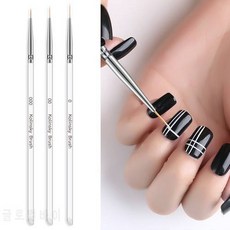 PinPai 3PCS 네일 아트 라이너 페인팅 브러쉬 7mm 9mm 11mm 네일 드로잉 도?, 상세내용참조