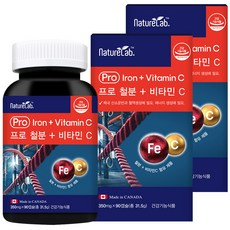 네이처랩 프로 철분 비타민C 임산부 철분제 3개월분, 90캡슐, 2박스