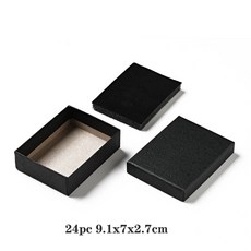 골판지 보석 상자 세트 선물 저장 디스플레이 목걸이 팔찌 반지 사각형, 13 24pc 9.1x7x2.7cm