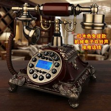 레트로 전화기 회전 옛날 스틸 빈티지 장식 호텔, 브라운 전화선형