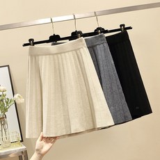 [M~4XL]봄빛 3컬러 데일리 밴딩 플리츠 미니 스커트