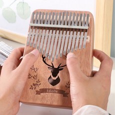 건강_드림_17음계 마호가니 사슴 칼림바 각인 조율 완료 원목칼림바 마호가니카림바 방과후음악교구 카림바세트 손가락피아노+W2LELAKXM, 웂*사슴 칼림바
