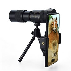 4K 10-300X40mm Super Telephoto Zoom Monocular Telescope with BAK4 Prism Lens for Beach Travel Outdoo