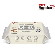 강아지산책 휴대용 저자극 물티슈30매 5개 강아지티슈