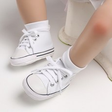 안전한 보행기 신생아 아기 신발 남아 여아 클래식 스포츠 부드러운 밑창 PU 가죽 멀티 컬러 첫 번째 워커 캐주얼 스니커즈 흰색 세례, [03] 13-18 달, [06] C-189 white, 1개
