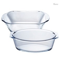 HOONS 내열유리 전자레인지 용기 오븐 사용 오븐락 스파게티 렌지, 그라탕기700ml, 1개