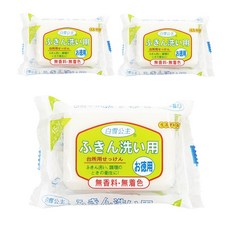 [일본 수출용]백설공주 행주비누 소매 목때 아기옷 흰빨래 찌든때 세척 비누, 150g, 3개