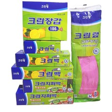 크린랲 크린랩 주방 일회용품 7종 세트 + 사은품(수세미), 1세트