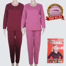 이브셀 EVESEL 여성 상하세트 양모내의 기모내복 세상에서 가장 따뜻한 내의