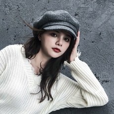 헌팅캡 여성모자 겨울가을 겨울스타일 패션캐주얼 잉글랜드 베레모 울 팔각모 일본스타일 유행패션