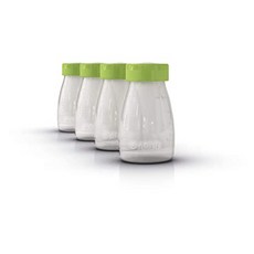 모유 저장 및 젖병 (4 개) 스위스 제 150ml (5fl.oz.) BPA 불포함 링 및 캡 포함 표준 너비 4 병, 본상품