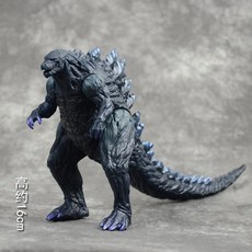 고질라 피규어 킹기도라 신고질라 키덜트 장식 선물상자, 중형 고질라 블루 -16cm