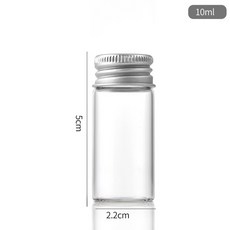 12PCS 30ML 1OZ 공예 냄비 장식 가능한 리필 위스키 서빙 소원 나사산, 10ml 5개, 5개