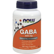 Now Foods 가바 GABA 500mg 100캡슐, 단품