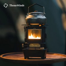 캠핑 아이언 스토브 Thous Winds Firedance 오일 램프 휴대용 야외 랜턴 정서 레트로 조명 피크닉 배낭 용품, 1개, TW6008B(단품)