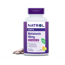 나트롤 Natrol 천연 베르가못 슬리브 수면 보조제 10mg 100타블릿, 3개, 100정