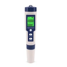 염도측정기 염도계 염분측정기 TDS/EC/PH/염분/온도 계량기 디지털 수질 모니터 테스터 수영장 식수 수족관용 5 in 1, 1개