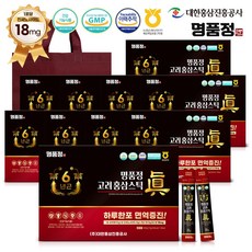 명품정 6년근 고려 홍삼스틱 진 10g x 30포 + 쇼핑백 (1포당 진세노사이드 18mg), 10개