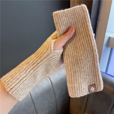 부드러운 울 니트 핸드 워머 장갑 스마트폰 손토시