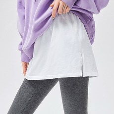 엔템 레이어드티셔츠 레이어드스커트 레이어드나시 레이어드 밴드 와이존 엉덩이 가리개 커버 페이크티셔츠