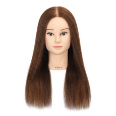 비너스가발 90%인모 20인치 커트 드라이 아이롱전용 통가발, 브라운, 1개 90인모 20인치 브라운