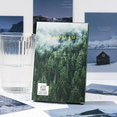 굿씽브라보 줍다 창작함 독창적 숲 INS 박스 바다 엽서다 만나다 꿈 블루 노르딕 설산 촬영 기숙사 장식 명절 선물, 바다다 꿈 블루 /30장