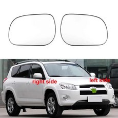 도요타 RAV4 2009 2010 2011 2012 차량 액세서리 백미러 렌즈 도어 윙 유리 난방 기능 포함, 3)2PCS left and right