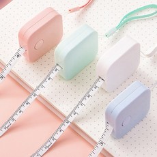 사각 미니줄자 미니 디지털 스마트 옷 자동 피팅 휴대용 작은 줄자, 화이트, 1개