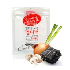 일회용 위생 멀티백 16X14.5CM 대형 15매입 주방용품 > 주방잡화 주방소품 기타주방잡화, 1개