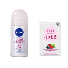 온더바디 생크림 폼 3ML+ 니베아 펄앤뷰티 롤온 데오드란트 50ml, 11개
