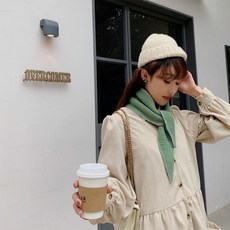 쁘띠 양면 니트 스카프 삼각 미니 목도리 머플러