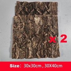 어항 백그라운드 유목 나무껍질 코르크 등반가 파충류 도마뱀 껍질, 16.30-40cm 2pcs Mix