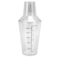 칵테일 셰이커 유리 투명 컵 믹싱 와인 글라스 파티 바텐더 도구, 2.500ml, 1개