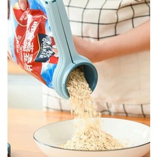 뚜껑달린 밀폐캡 밀봉캡 봉지마개 봉지클립 뚜껑 소분보관, 핑크+네이비