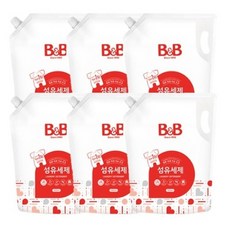 비앤비 유아 섬유세제 리필, 1.8L, 6개