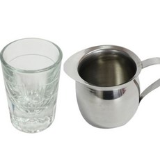 없음 에스프레소 샷잔 고급 글라스 크리머, 1개