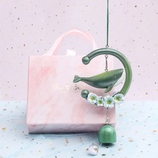 미니종 아이디어 풍경 여학생 상큼 내추럴스타일 거실 벚꽃 명상 벽걸이장식품 스승의날 선생님선물, T01-그린색 고래 풍경