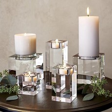 앤틱촛대 크리스탈 유리 로맨틱 캔들 홀더 Tealight 촛대 웨딩 장식 홈 파티 데스크탑, 04 10cm Height, 1개