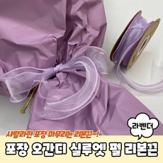 공예 선물 포장 오간디 실루엣 펄 리본끈 라벤더 파츠, 본 상품 - 리본공예파츠