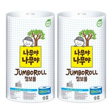 나무야나무야 2겹 점보롤 300m, 4개입, 2개