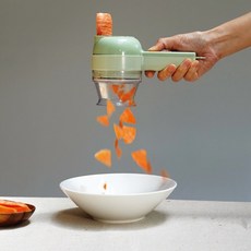 다용도 야채다지기 만능슬라이서 이유식 C타입충전식 전동채칼 집들이선물, 단품