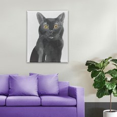 동물인테리어 검은고양이 거실 감성 중대형 캔버스액자 40x60
