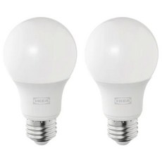 이케아 뤼에트 전구 / RYTE 전구 / led 전구 / SOLHETTA 솔헤타 / e26 전구 / 470루멘 / 오렌지빛 또는 노란빛 / 전구색, 2개