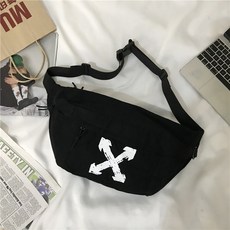 스트리트 트렌드 대용량 가슴 가방 빈티지 싱글 힙색 여자 카드 크로스백