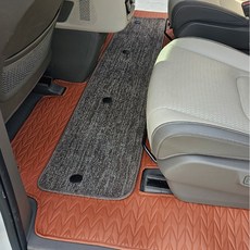 4세대 카니발 KA4 PU 모노륨 카매트 확장형, 브라운, 4세대카니발 7인승