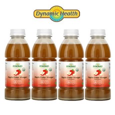 다이나믹 헬스 애플 사이다 비니거 초모함유 473ml 애사비 사과 식초 무가공 4개