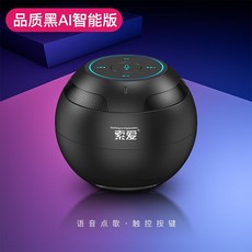 캠핑블루투스스피커 자전거 무선 블루투스 스피커 스마트 미니 스피커 휴대용 휴대 전화, NONE, 7. 색상 분류: 블랙 AI 스마트 에디션, 포장 종류: 패키지 A