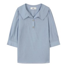 베스띠벨리 24여름 더블카라 시스루 블라우스2465BL