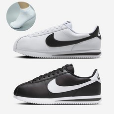 [백화점 정품] NIKE 스니커즈 W 코르테즈 cortez White / Black 운동화 + 양말 증정