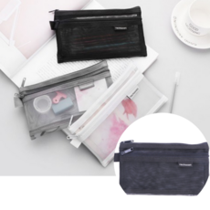 에디샵 매쉬 필통 파우치, 브랙